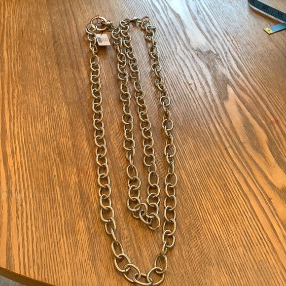 Chico's Jewelry - NWT Chico’s Mackenzie Necklace Long and Silver Toned